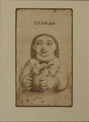 Girl with Pear